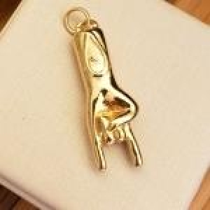 PINGENTE OURO ROCK AND ROLL