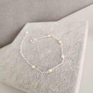 PULSEIRA PRATA MINI PÉROLA