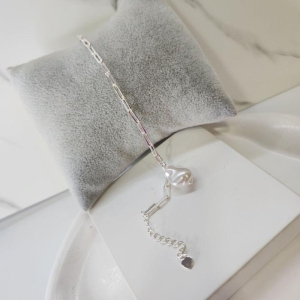 PULSEIRA PRATA PÉROLA BARROCA