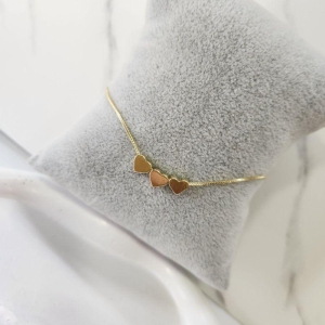PULSEIRA OURO 3 CORAÇÕES