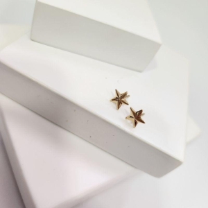 BRINCO OURO ESTRELA MACIÇA M