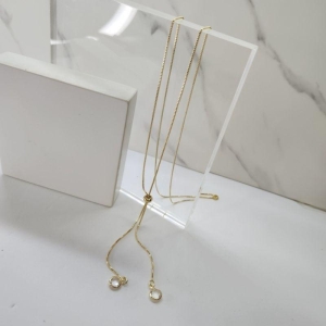 COLAR OURO GRAVATINHA PONTOS DE LUZ