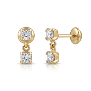 BRINCO OURO PINGENTE PONTO DE LUZ TARRACHA BABY