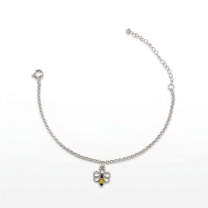 PULSEIRA ABELHINHA BANHADA A PRATA 925