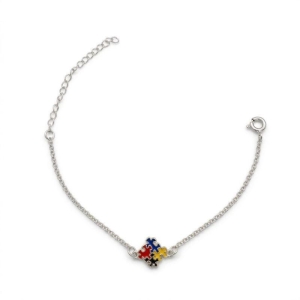 PULSEIRA  AUTISMO BANHADO A PRATA 925