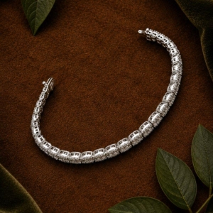 PULSEIRA RÓDIO BRANCO LUXO PEDRA RETANGULAR ZIRCÔNIAS
