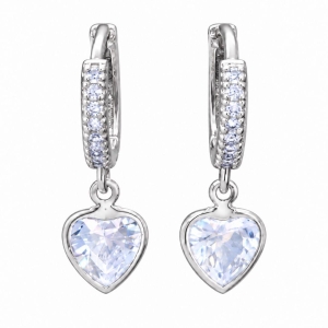 BRINCO PRATA ARGOLA ZIRC CRISTAL COR M