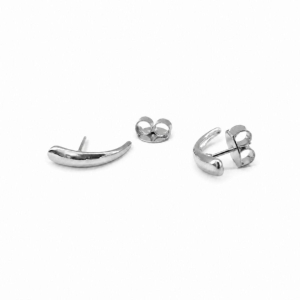 BRINCO PRATA EAR HOOK CURVADO