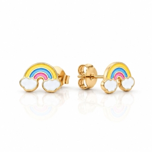 BRINCO ARCO-ÍRIS BANHADO A OURO 18K