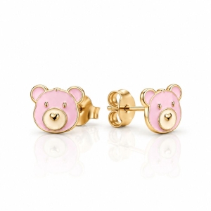 BRINCO SEMIJOIA INFANTIL BANHADO A OURO 18K URSO