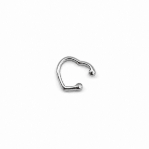PIERCING PRATA CORAÇÃO