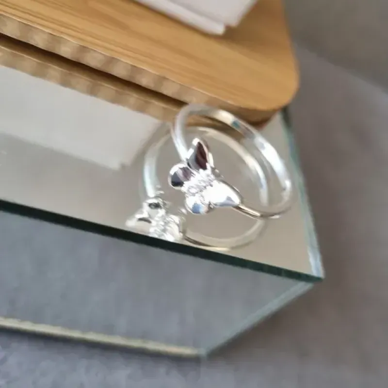 ANEL PRATA BORBOLETINHA