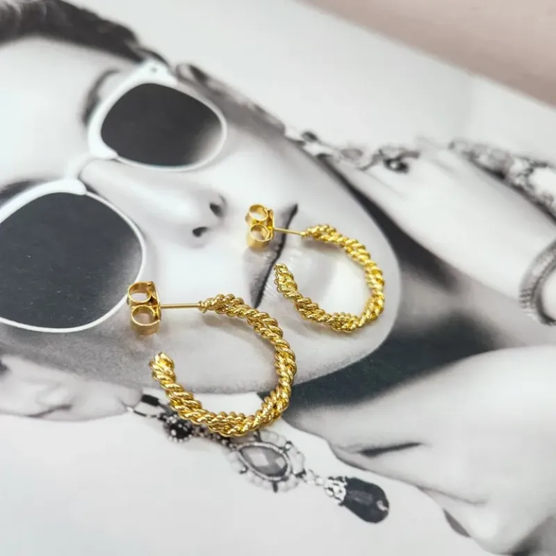 BRINCO OURO ARGOLA ASPIRAL