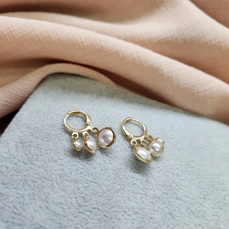 BRINCO OURO ARGOLA PÉROLA 3