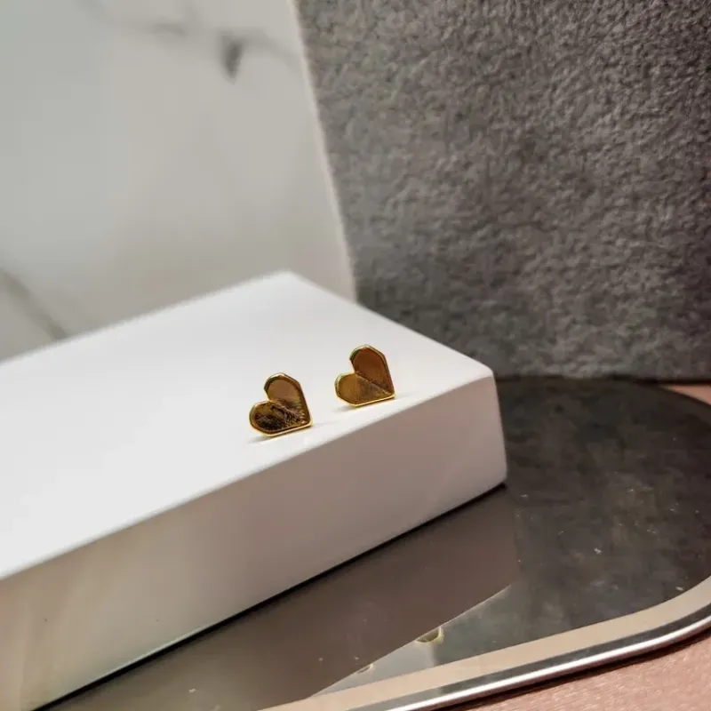 BRINCO OURO CORAÇÃO ORIGAMI