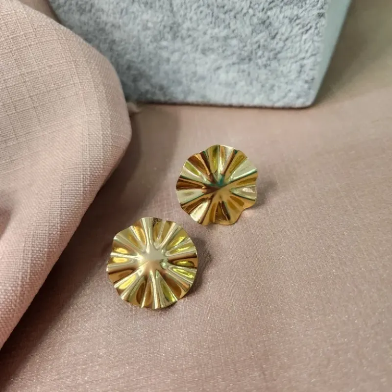 BRINCO OURO DISCO RAIOS