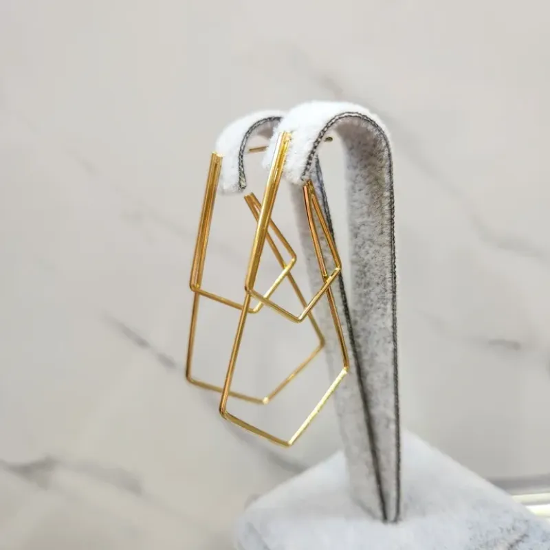 BRINCO OURO LOSANGO CAMADAS