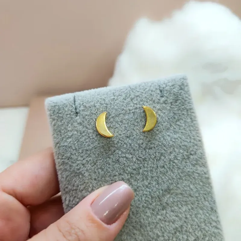 BRINCO OURO LUA CHAPA M