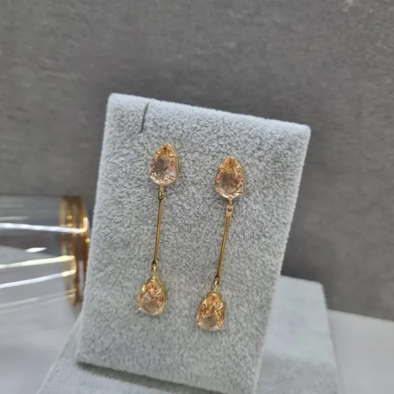 BRINCO OURO PINO MORGANITA GOTA