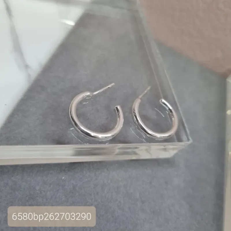 BRINCO PRATA ARGOLA MINI TUBO