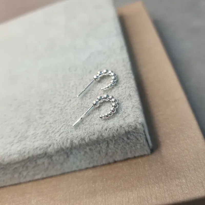 BRINCO PRATA ARGOLA PINO BOLINHA M