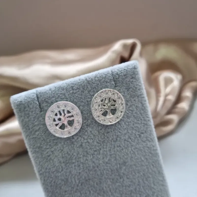 BRINCO PRATA ARVORE DA VIDA CIRC