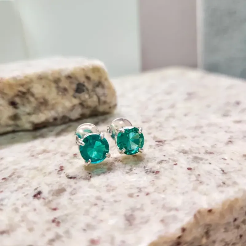 BRINCO PRATA CIRCULO M TURMALINA