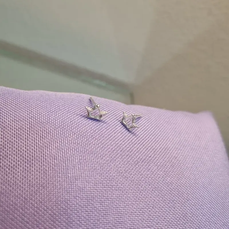 BRINCO PRATA COROA VAZADA