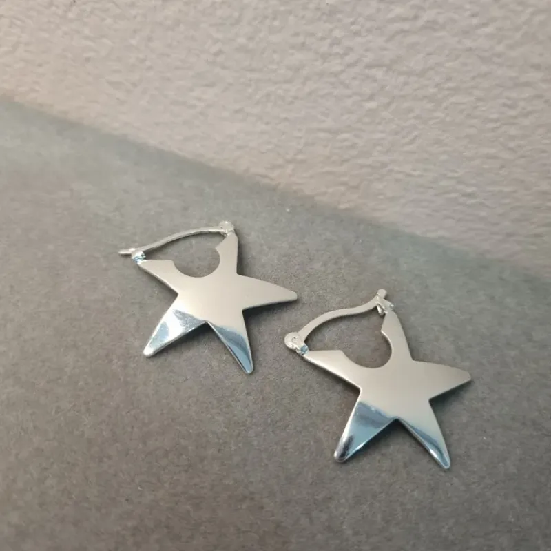 BRINCO PRATA EARG ESTRELA CHAPADA