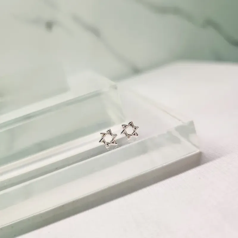 BRINCO PRATA ESTRELA DE DAVID