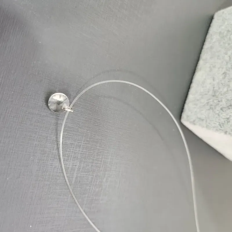 COLAR NYLON PONTO DE LUZ PRATA