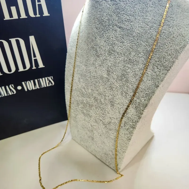 COLAR OURO LONGO CORRENTE CHAPADA