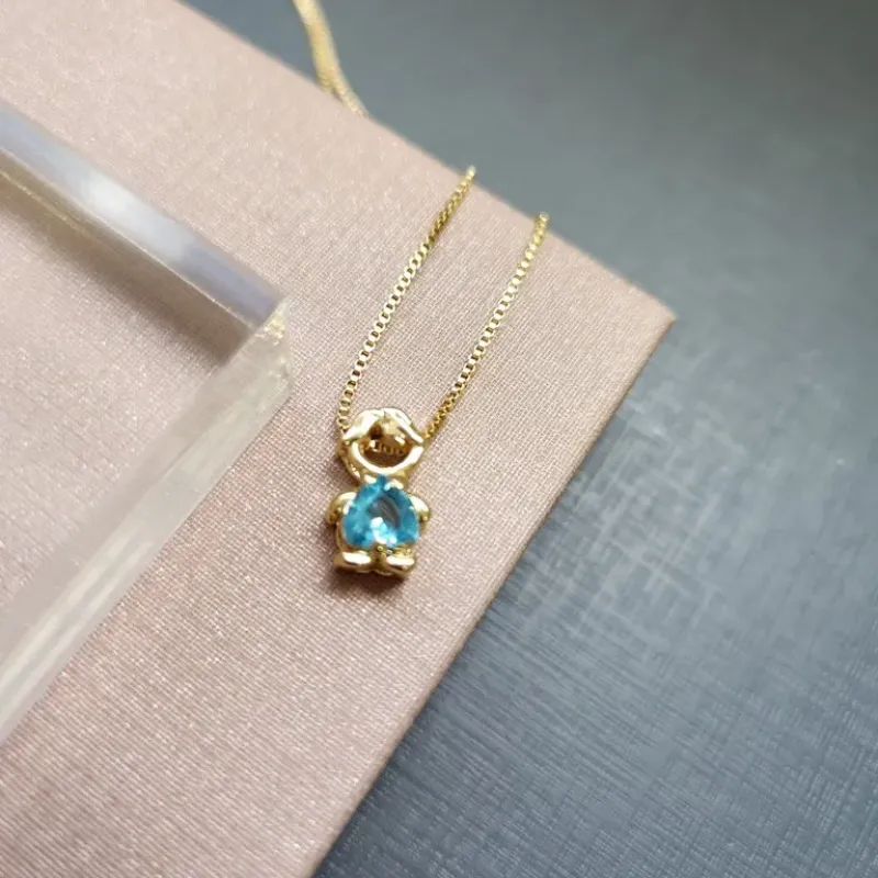 COLAR OURO MENINO AZUL