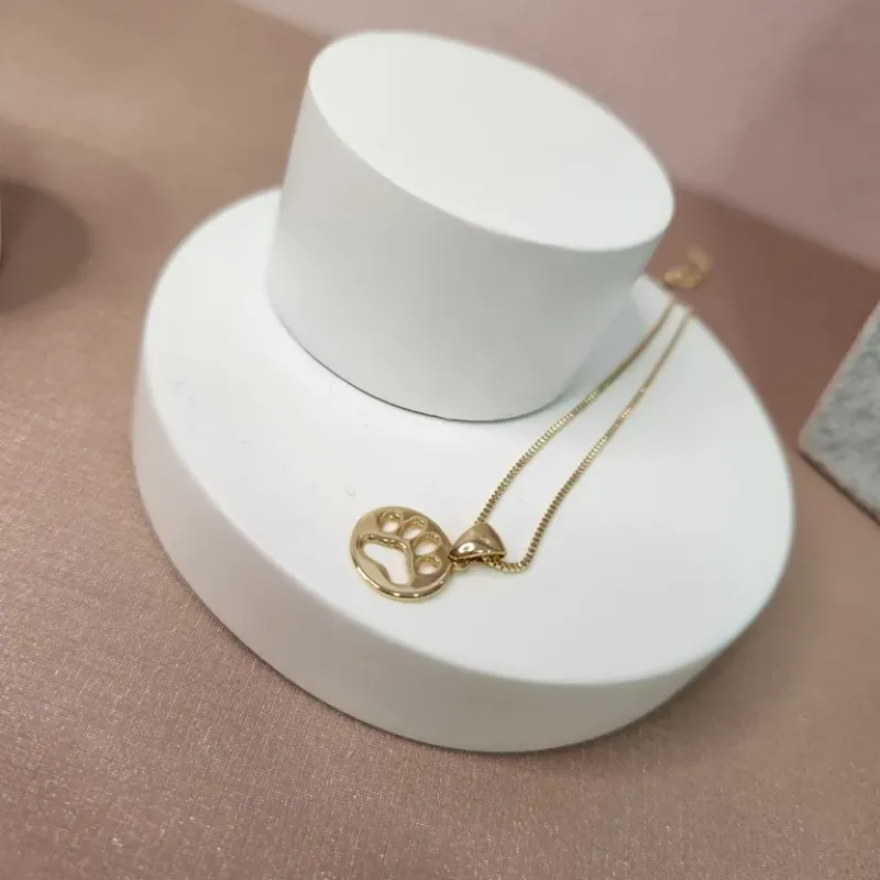 COLAR OURO PATA VAZADA circulo