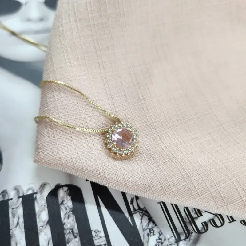 COLAR OURO Z CIRC ROSINHA