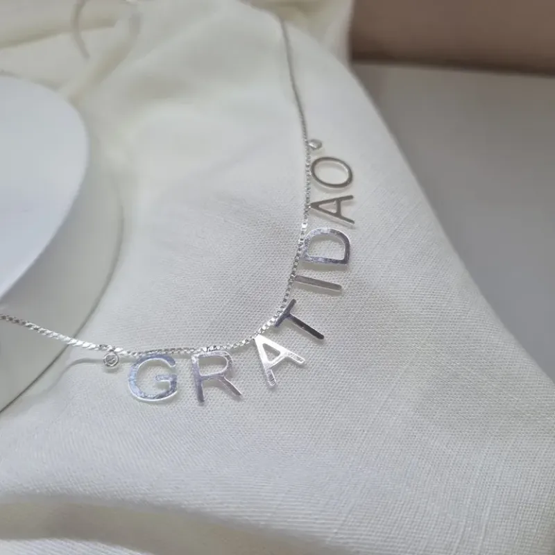 COLAR PRATA GRATIDÃO