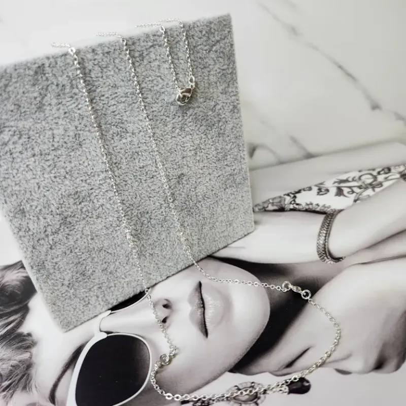 COLAR PRATA LONGO PING CRISTAL