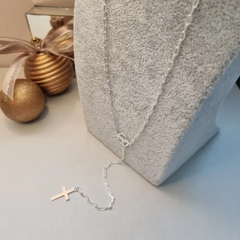 COLAR PRATA TERÇO DIVINO