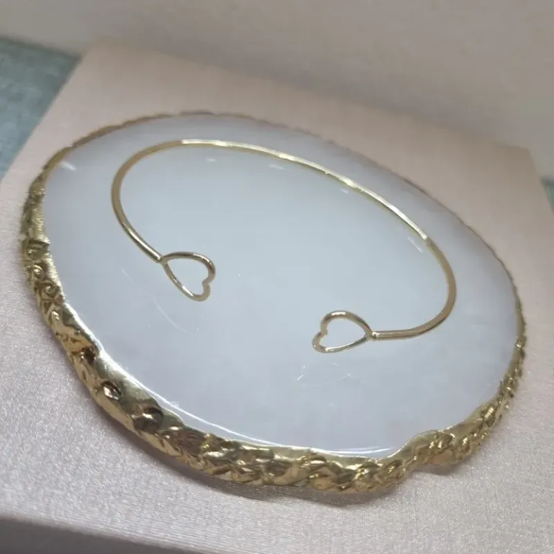 PULSEIRA BRACELETE OURO CORAÇÃO