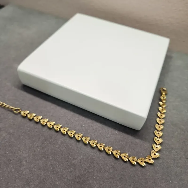 PULSEIRA OURO CORAÇÕES RAIOS