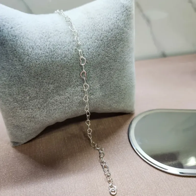 PULSEIRA PRATA CORAÇÃO VAZADO