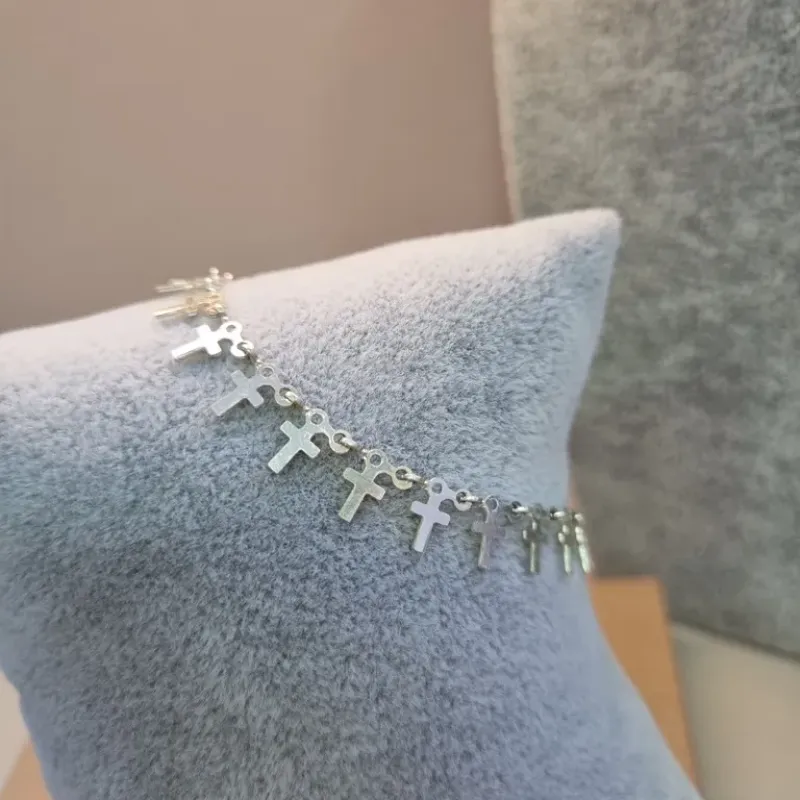 PULSEIRA PRATA CRUCIFIXOS