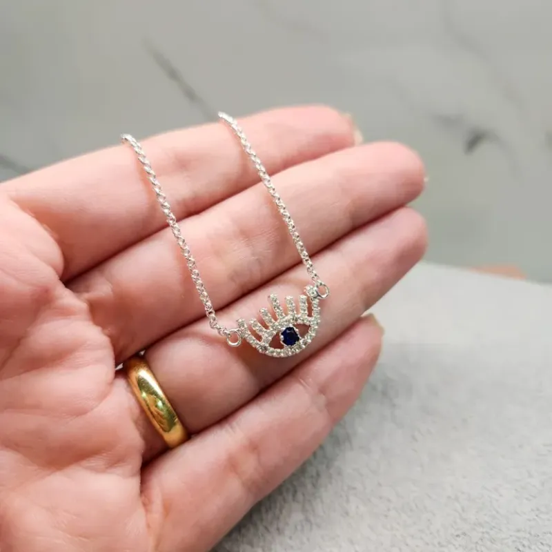 PULSEIRA PRATA OLHO ZIRC