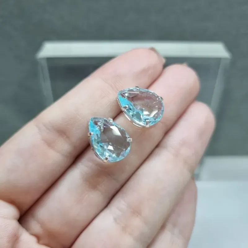 BRINCO PRATA GOTA ACQUA MARINE