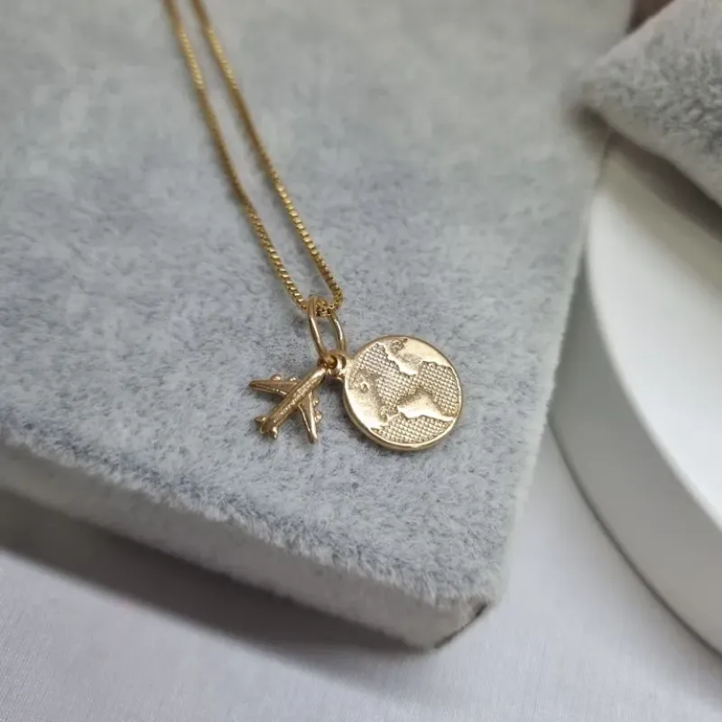 COLAR OURO AMO VIAJAR