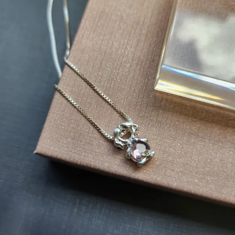 COLAR PRATA MENINA ROSINHA