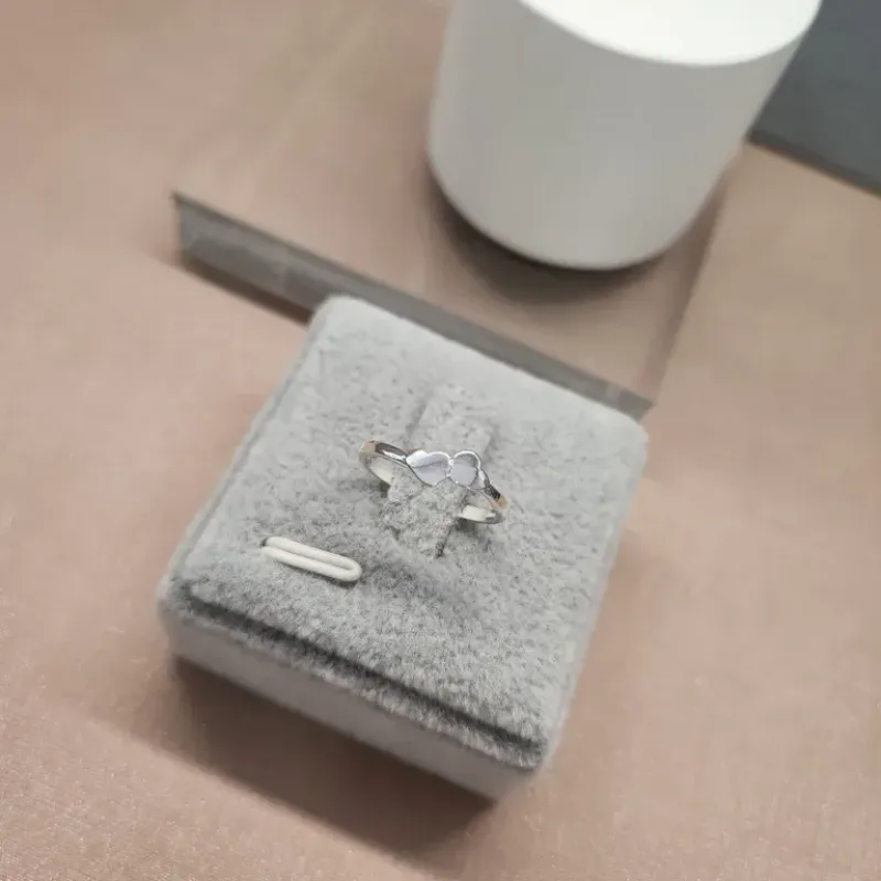 ANEL PRATA FALANGE CORAÇÕES