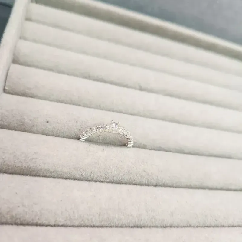 ANEL PRATA ZIRC PONTO DE LUZ