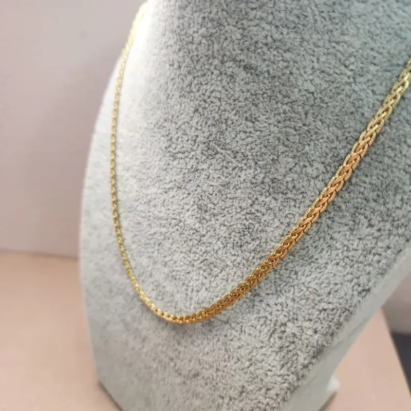 COLAR OURO TRANÇADA RIGIDA P