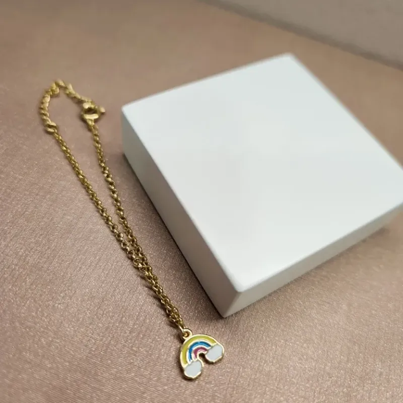 PULSEIRA OURO ARCO IRIS